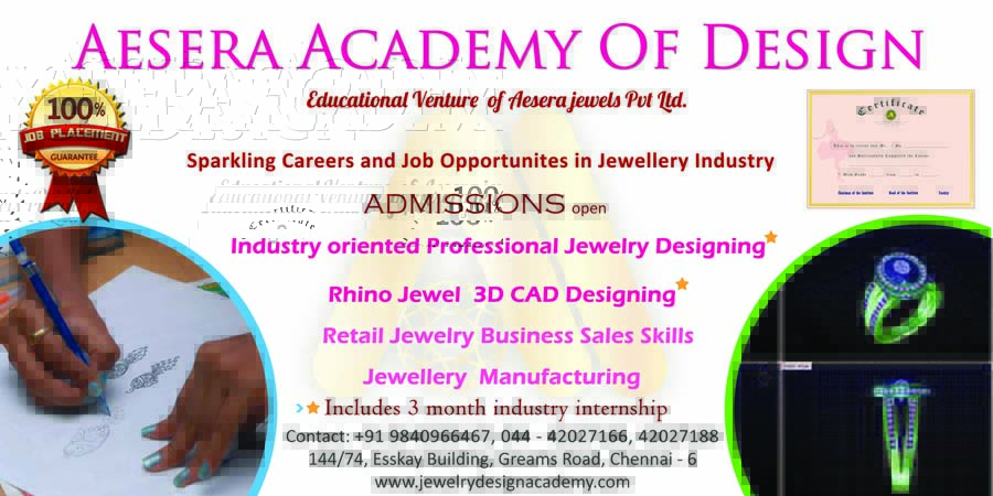 Chennai School Jewellery Designing Training Courses Academy  Manufacturing Making Rhino Jewel CAD Institute 