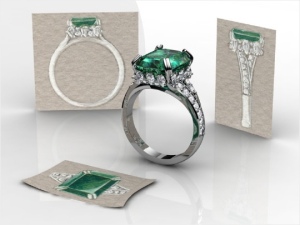 chennai training emerald diamond gold jewellery software cad 3d ring render